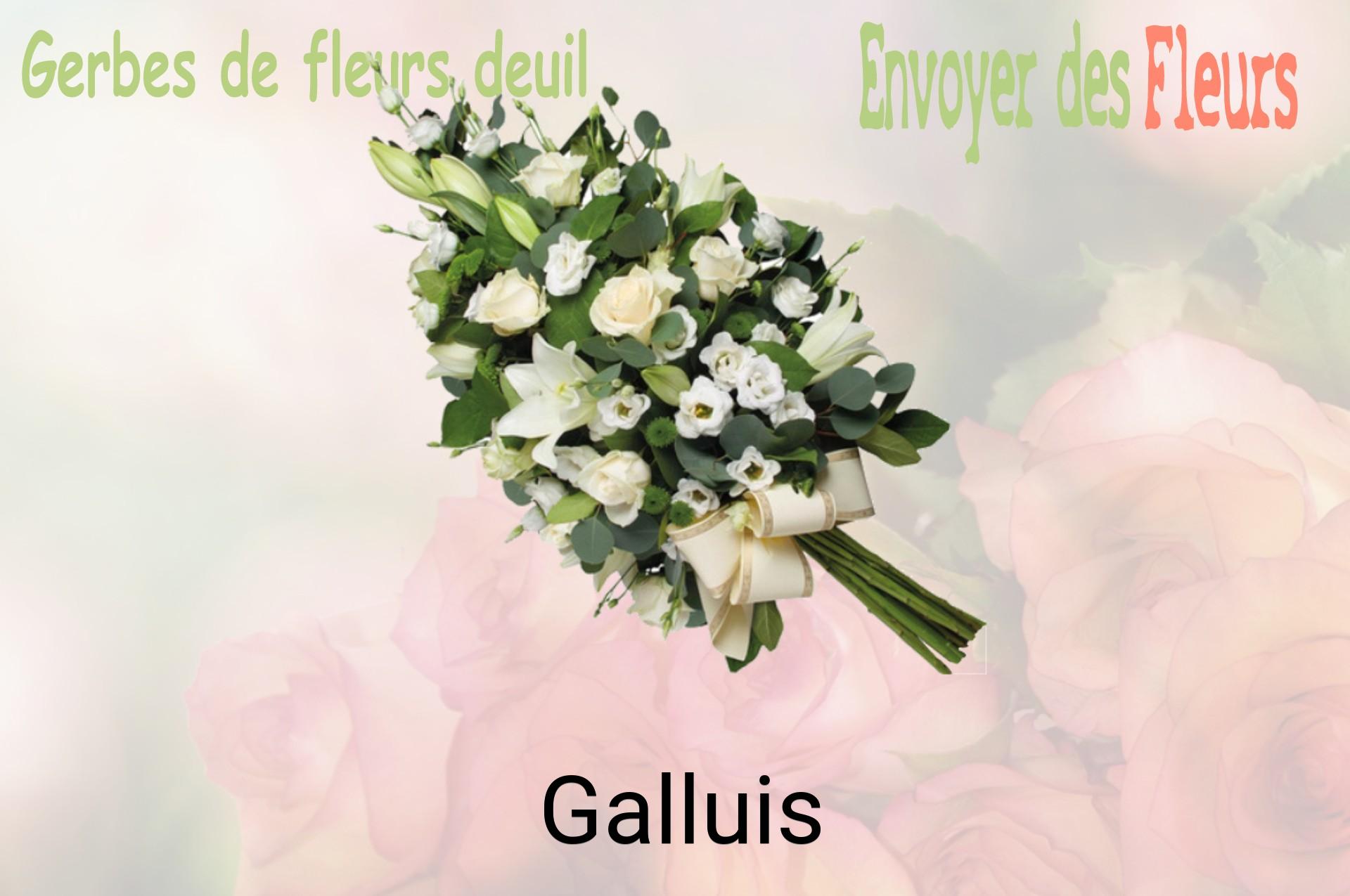 Gerbe de fleurs de deuil livrée à Galluis